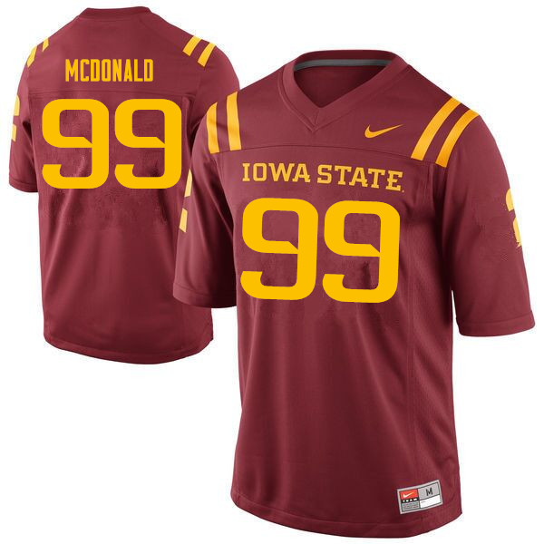 Men #99 Will McDonald Iowa State Cyclones College Football Jerseys Sale-Cardinal - Click Image to Close
